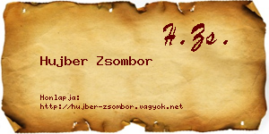 Hujber Zsombor névjegykártya